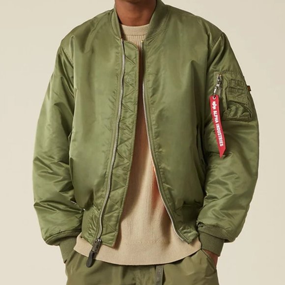 Alpha Industries Ma-1 Flight Men's jacket, Sage Green - Picture 2 of 6